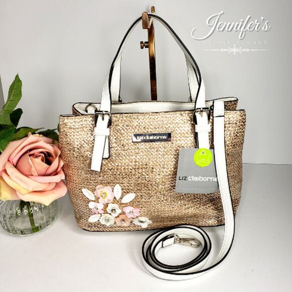 Liz Claiborne NWT Claudia Woven Mini Satchel - Picture 1 of 14